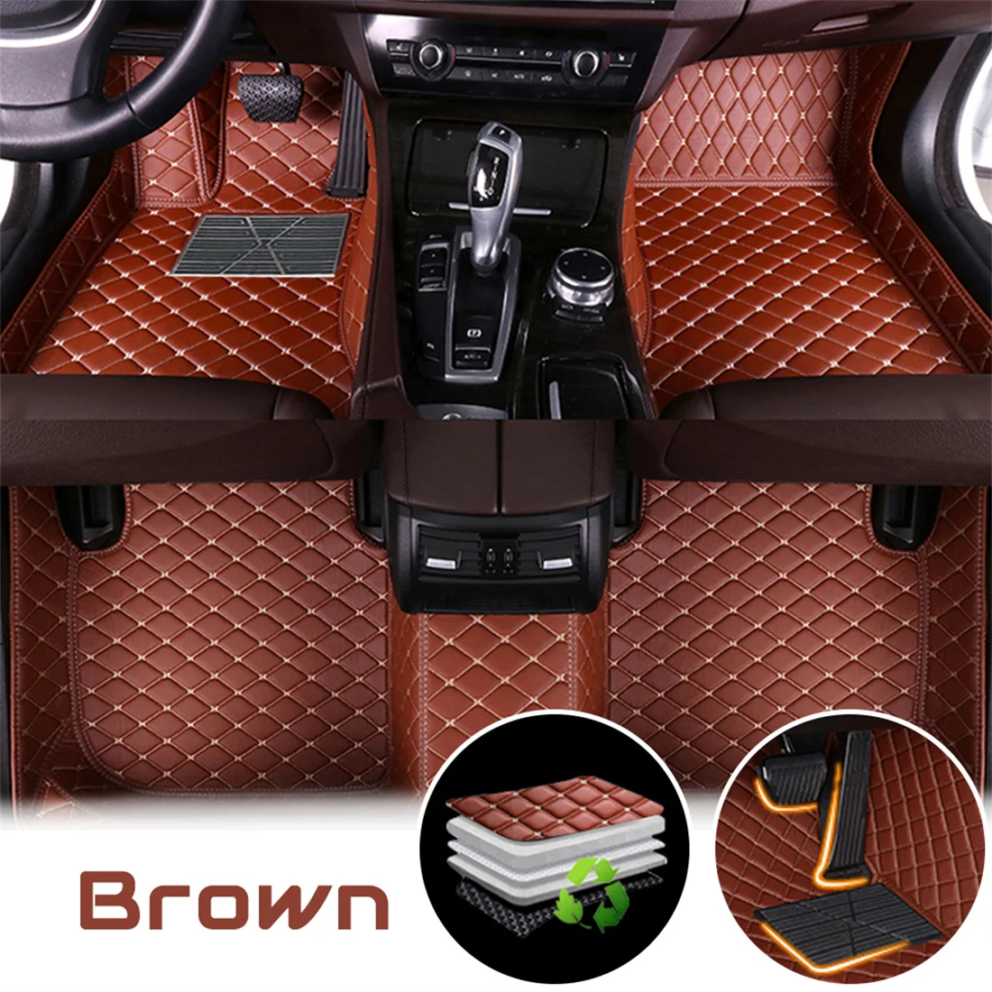 

Автомобильные коврики из искусственной кожи для Toyota Tundra 2000-2006, ковры, подушечки для ног, аксессуары