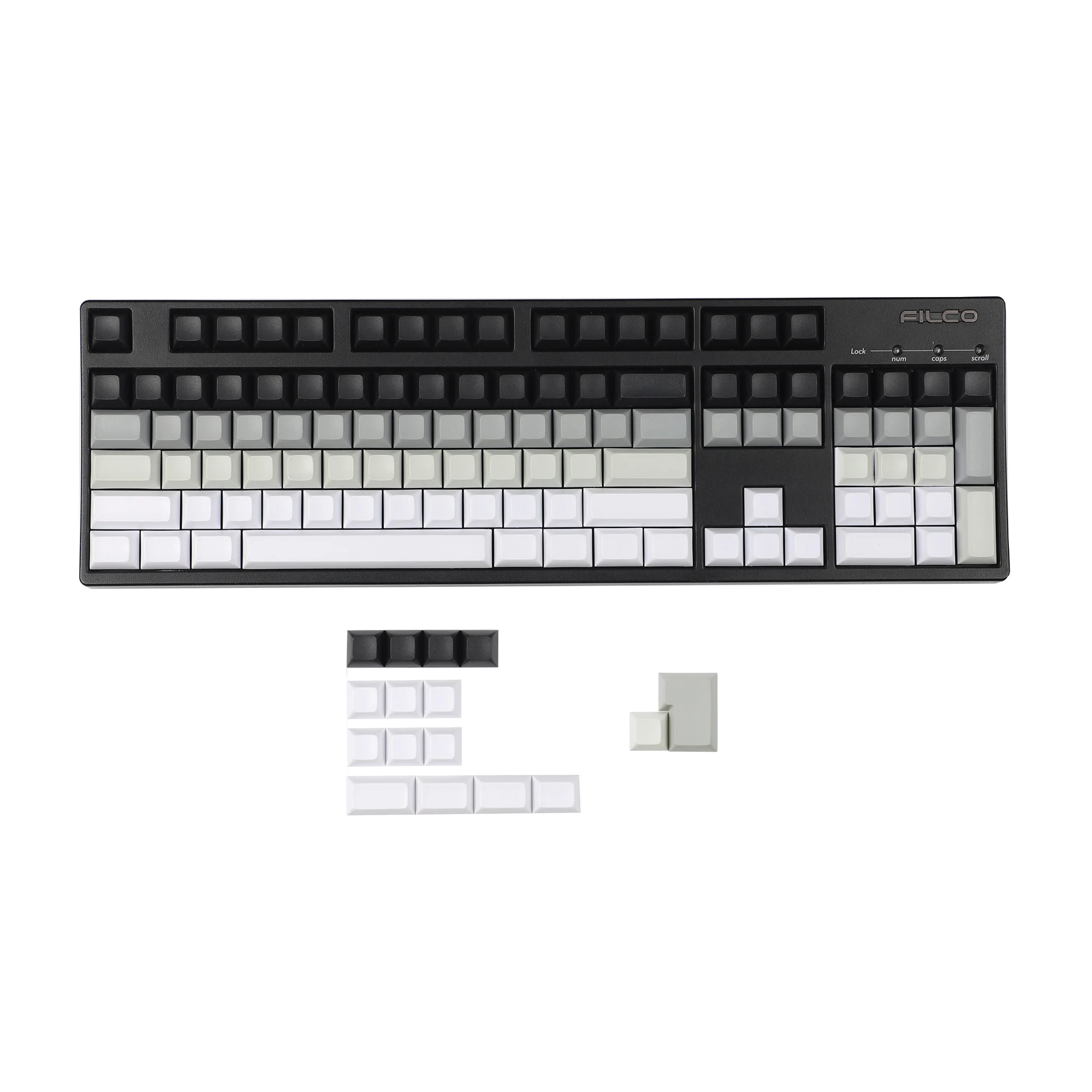 120 Key PBT ANSI ISO DSA Profile Polar Day White Gray Black Keycaps For MX Mechanical Keyboard 61 96 84 68 108 87 Wings SP84