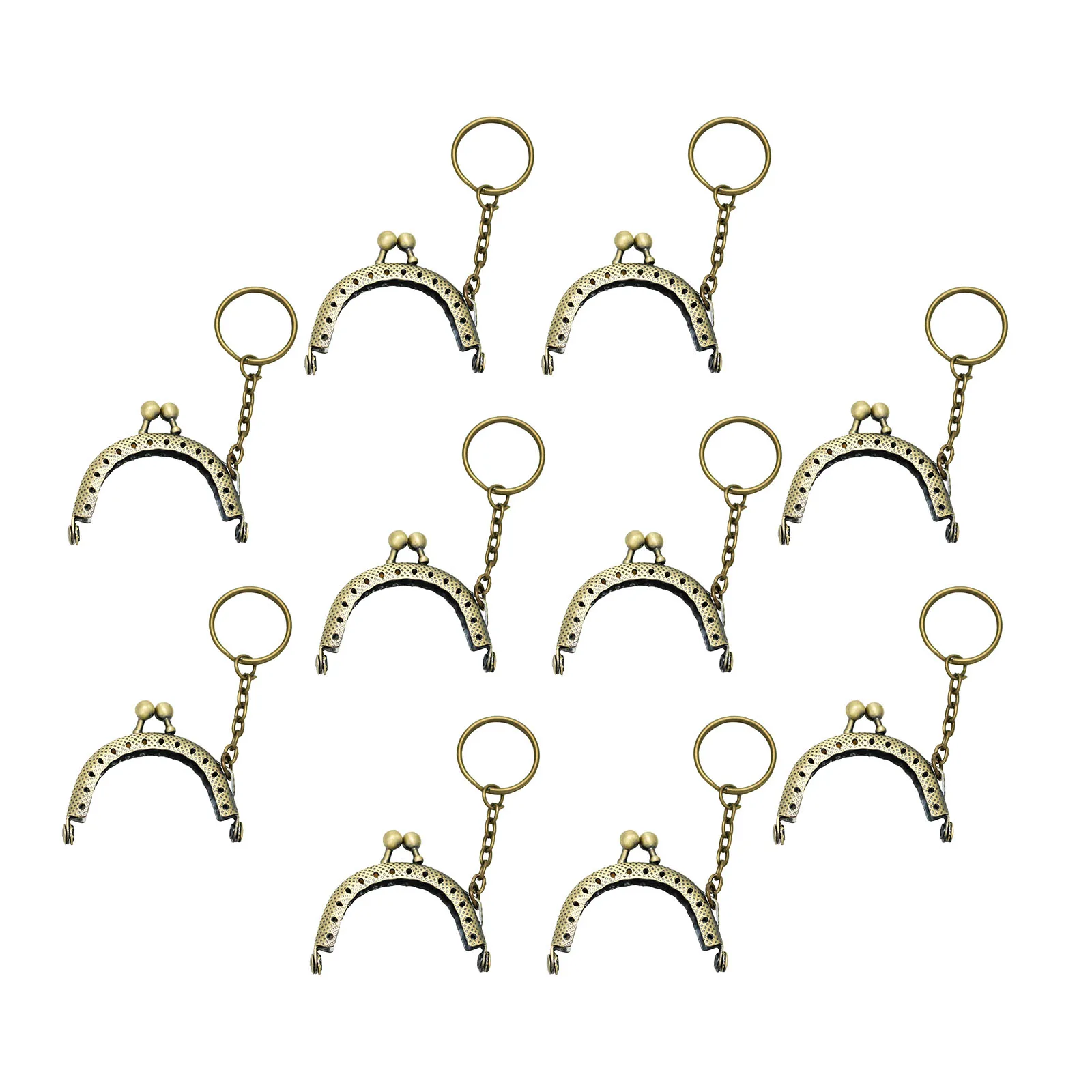 10 Pieces Bag Kiss Clasp Lock Metal Arch Frame Coin Bag Clasp Arch 2 inch Metal Purse Frame for Purse Making Sewing Bag Hardware