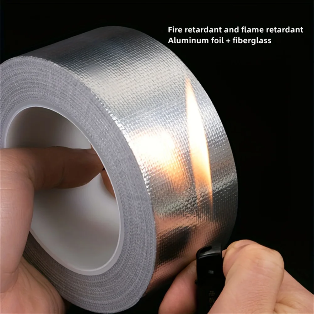 Adhesive Aluminum Foil Heat Shield Tape Barrier , Fiberglass Thermal Insulation Reflective Material High Temp Protection