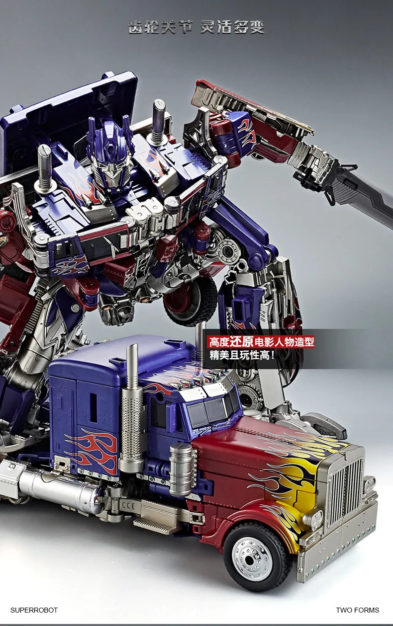30CM Transformation Robot Toys Commander Optimus Alloy Robot Figuras Model Gift