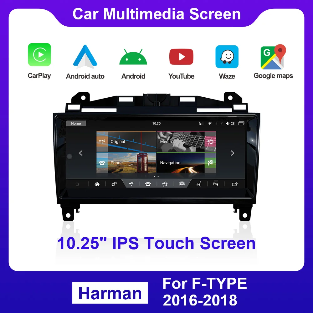 

Android11.0 Car Monitor Multimedia System Carplay DVD Radios Navigation GPS For Jaguar F Type Harman Headunit 2017-2019