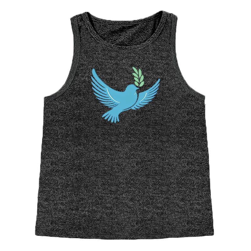 Peace Pigeon  Free To Fly Women's Safety Tank Top Loose O Neck Sleeveless Casual Tank Top Women's Clothing