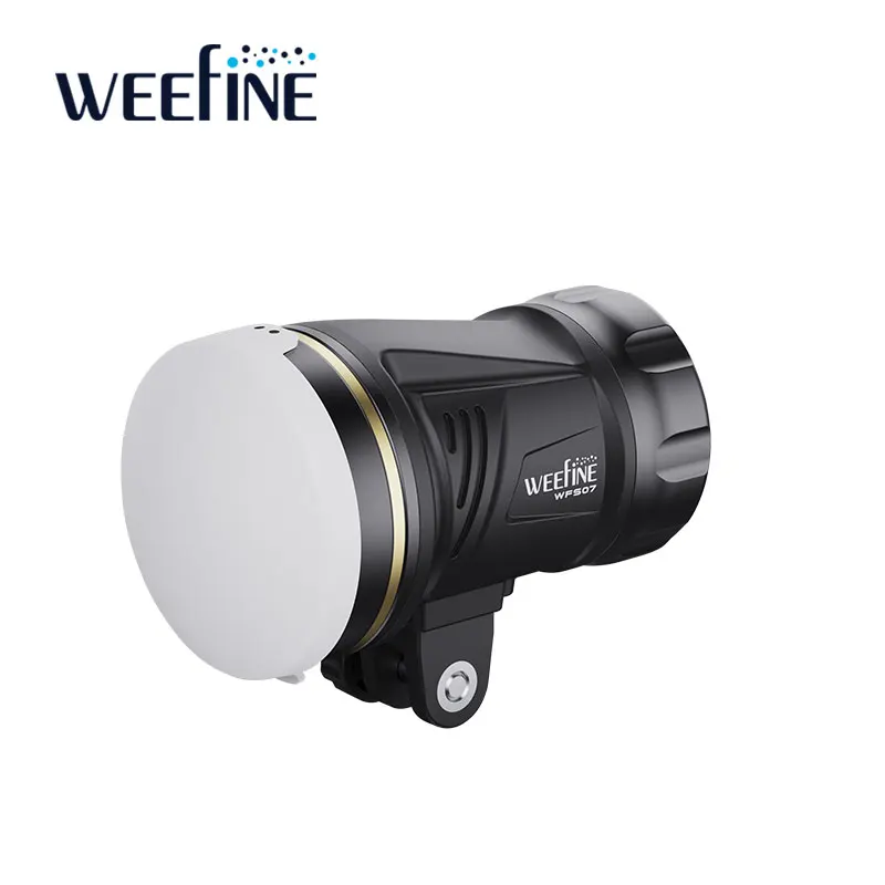 WEEFINE WFS07 Mini Ring Strobe & 3000-Lumen Video Light In One Waterproof Flash Underwater Photography Video Lamp for Scuba Dive