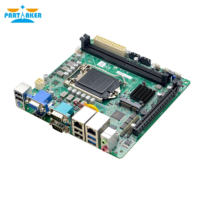 Partaker ITX-P360 LGA1151 Dual LAN 2 DDR4 2 SATA x86 Embedded Industrial Mini ITX Motherboard For POS Machine NAS Server