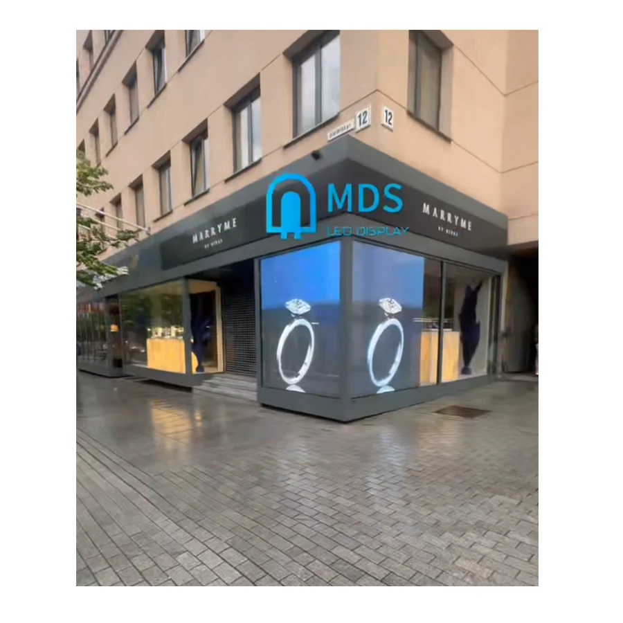MDS Window LED Display Indoor Flexible Transparent LED Film High Brightness Glass LED Screen for Showcase