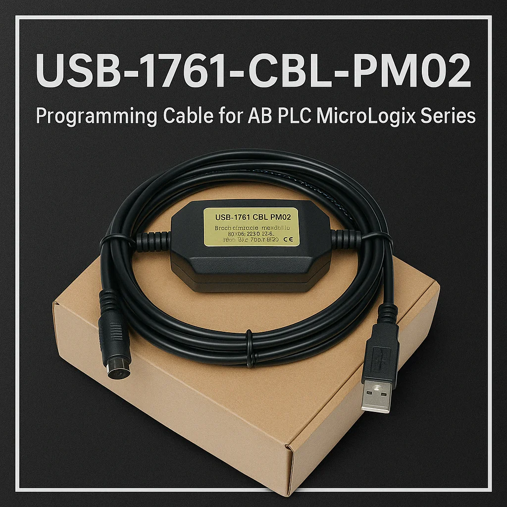USB1761CBLPM02 PLC Programming Cable for Allen Bradley MicroLogix 1000 1200 1400 USB to MD8 3M Cable with CH340 Chipset for Win7