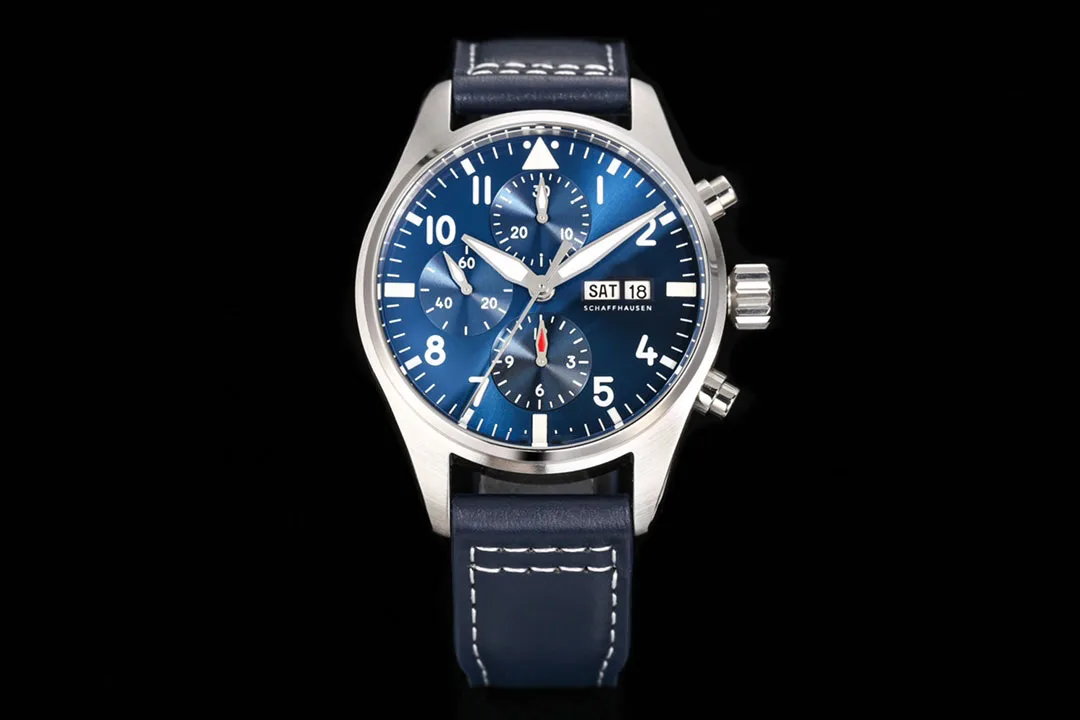 أعلى جودة في السوق Pilot OEMGIW-388107 ظهر شفاف مع وظيفة الكرونوغراف الساعات الرياضية