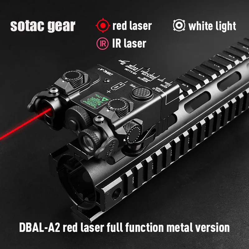 デュアルメタルレーザーポインターDBAL-A2,赤い赤外線戦術懐中電灯,LED