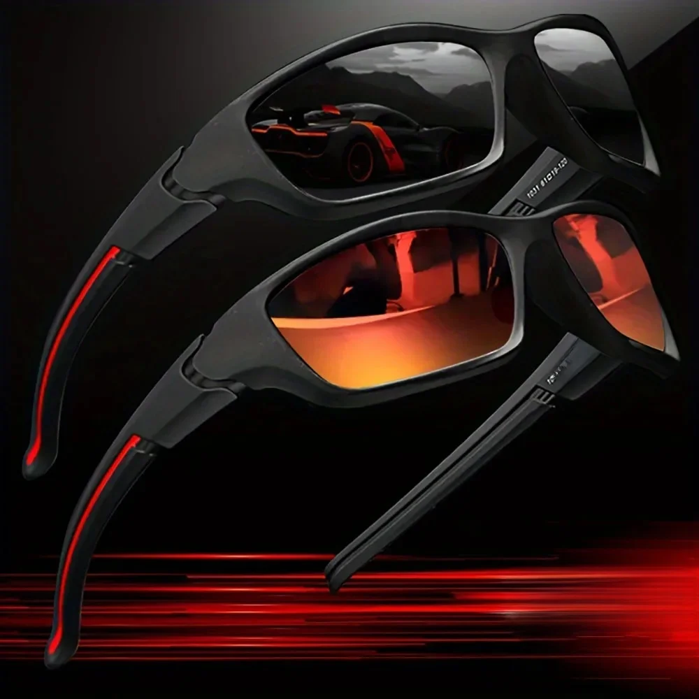 AliExpress 2pcs Advanced Cool Fantasy Polarized Surround Fashion Glasses,Men's and Women's Outdoor Sports,Cycling,Fishing,Hiking,Golf