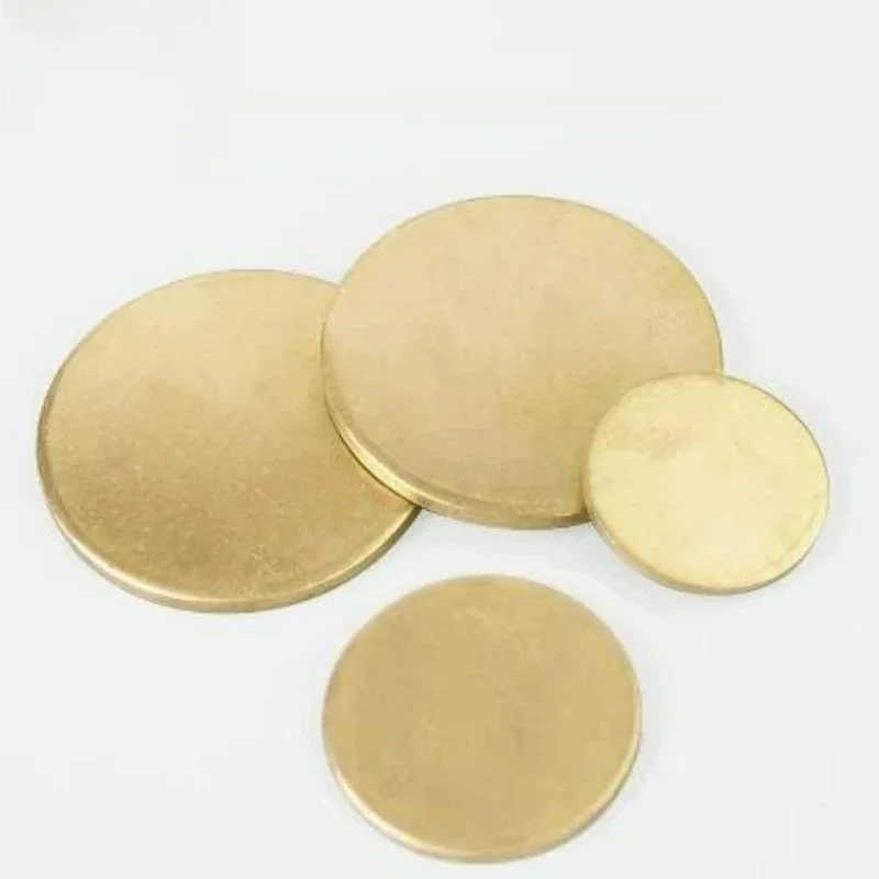 Disque en laiton H62, plaque vierge circulaire, diamètre 10mm-250mm, feuille plate ronde en laiton, épaisseur 0.3mm-5mm