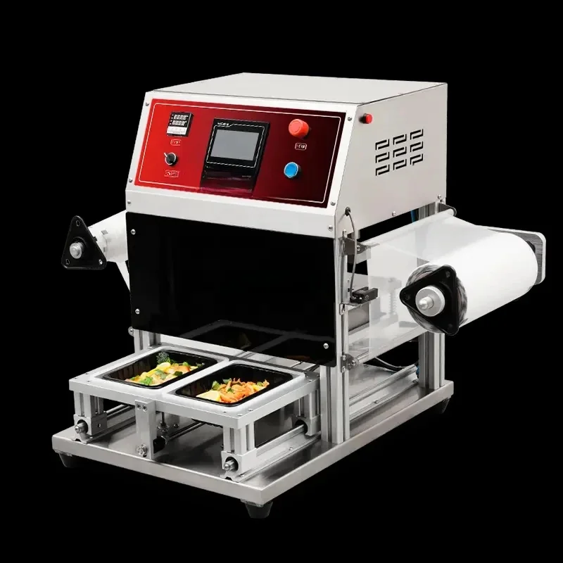 Multi Functional Meal Box Packaging Machine, Fully Automatic Food Tray Sealing Machine