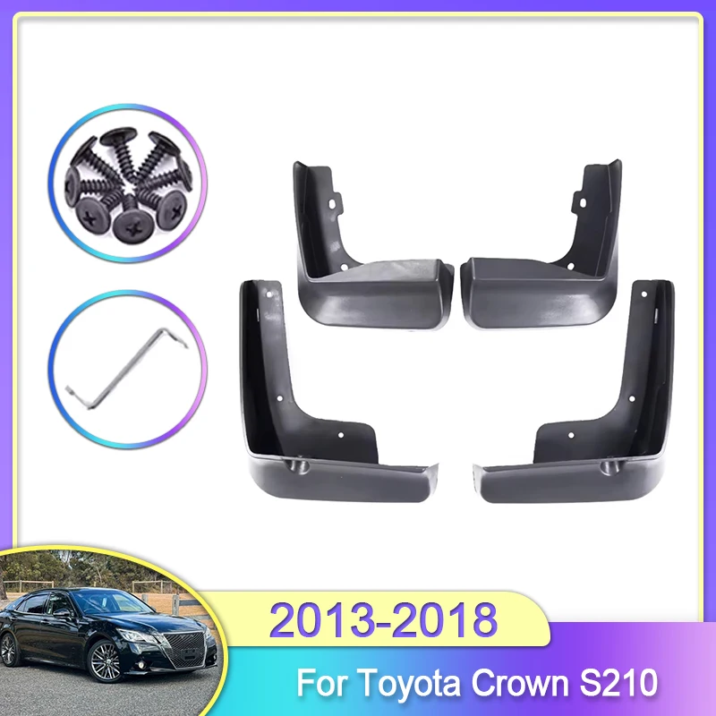 

Mud Flaps For Toyota Crown S210 2013 2014 2015 2016 2017 2018 Front&Rear Mud Flaps Splash Guards Mudguards Black Accessories ABS