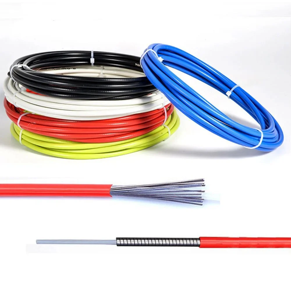 AliExpress 1/2/3m Bicycle Brake Cables Shift Cable Wire For Bicycle 4mm/5mm MTB Road Bike Shifters Derailleur Brake Cable Line Pipe Cycling