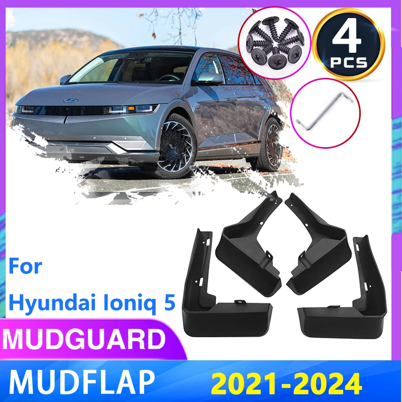 For Hyundai Ioniq 5 2021 2022 2023 2024 Mudguard Mud Flaps Front Rear Fender Anti-splash Wheel Protector Car Accessories Mudflap