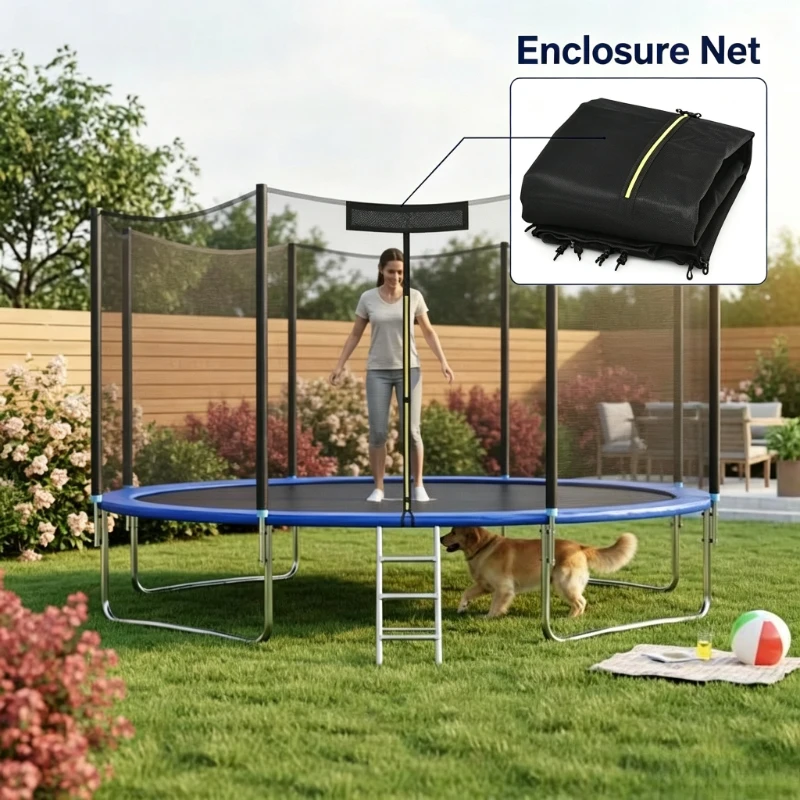 Garten-Trampolin-Sicherheitsnetz, Robuste Stahlkonstruktion für Garten & Hinterhof, 10 Fuß Trampolin-Sicherheits-Ersatznetz