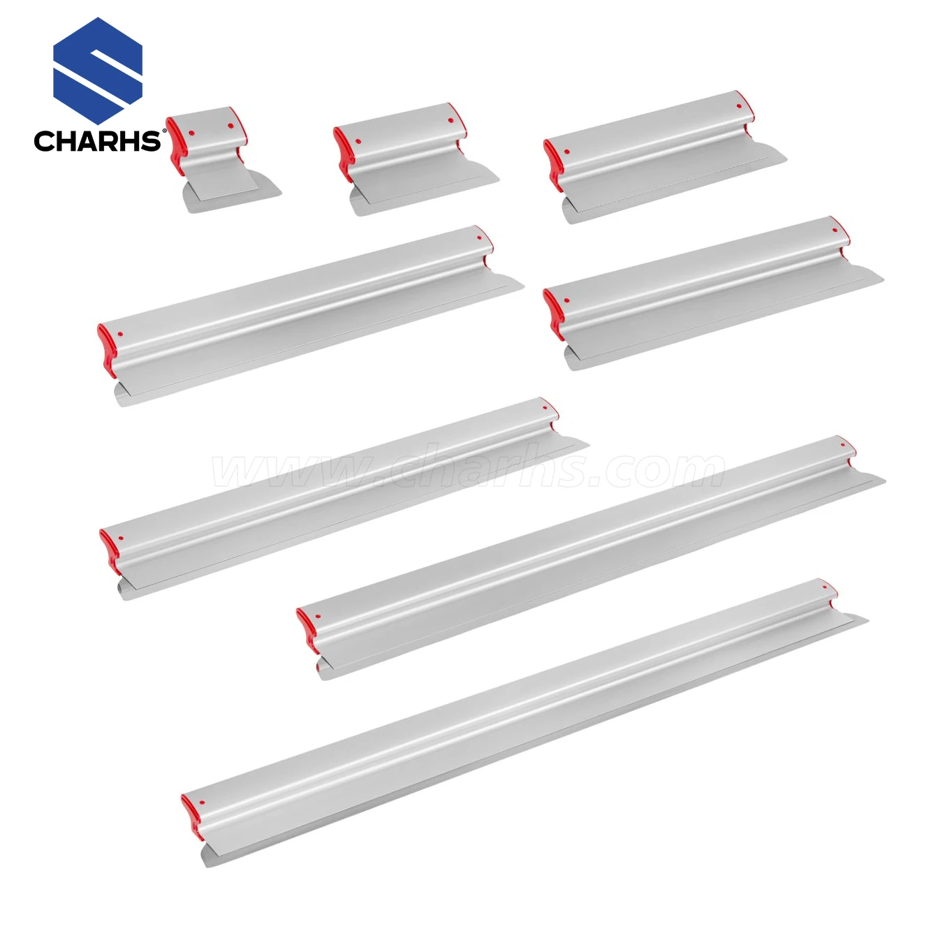 Drywall Skimming Spatulas Blade 24in 60cm 32 in 80cm Blades Extruded Aluminum Stainless Steel Construction High-Impact End Caps