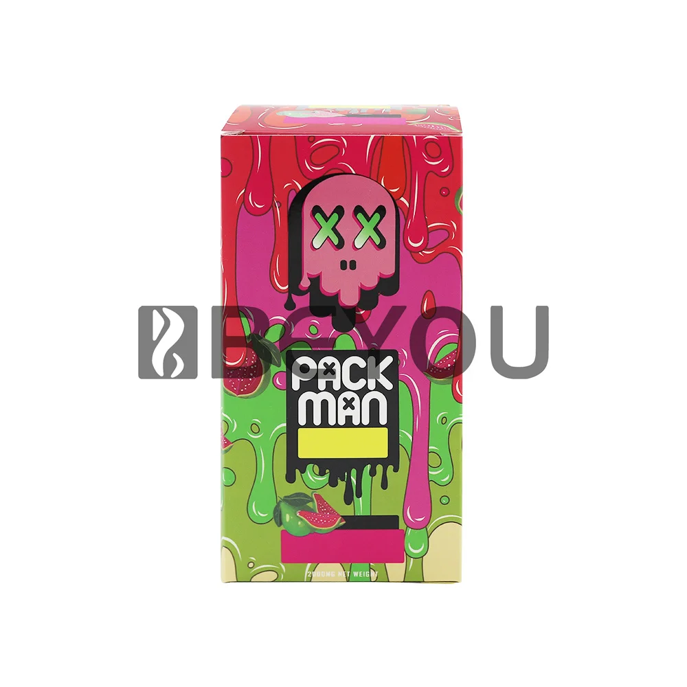 Packman Leere Kartuschenverpackung Opp-Beutel 2000 mg Aluminiumfolie Kunststoff-Aufbewahrungsbeutel Selbstklebender Behälter 10 Farben