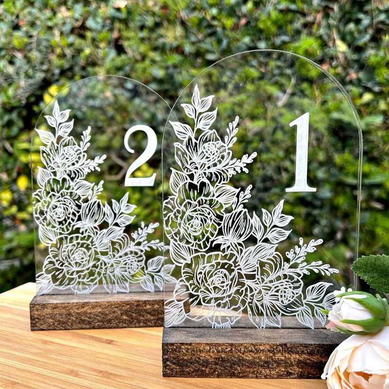 

Arch Table Number With Stand,Floral Table Numbers,Acrylic Wedding Table Numbers,Plexiglass Table Number,Modern Weddings Sign