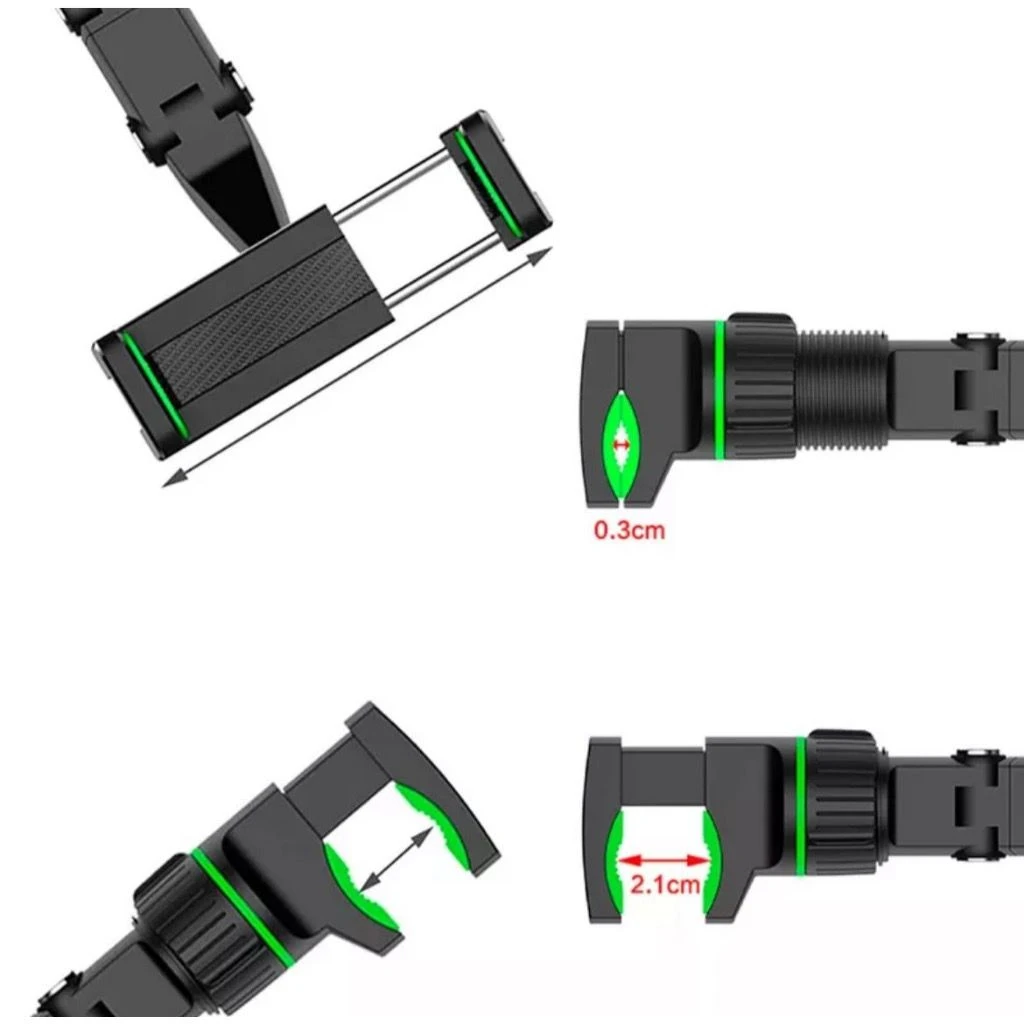 Supporto per telefono da auto multifunzionale regolabile con rotazione di 360 gradi