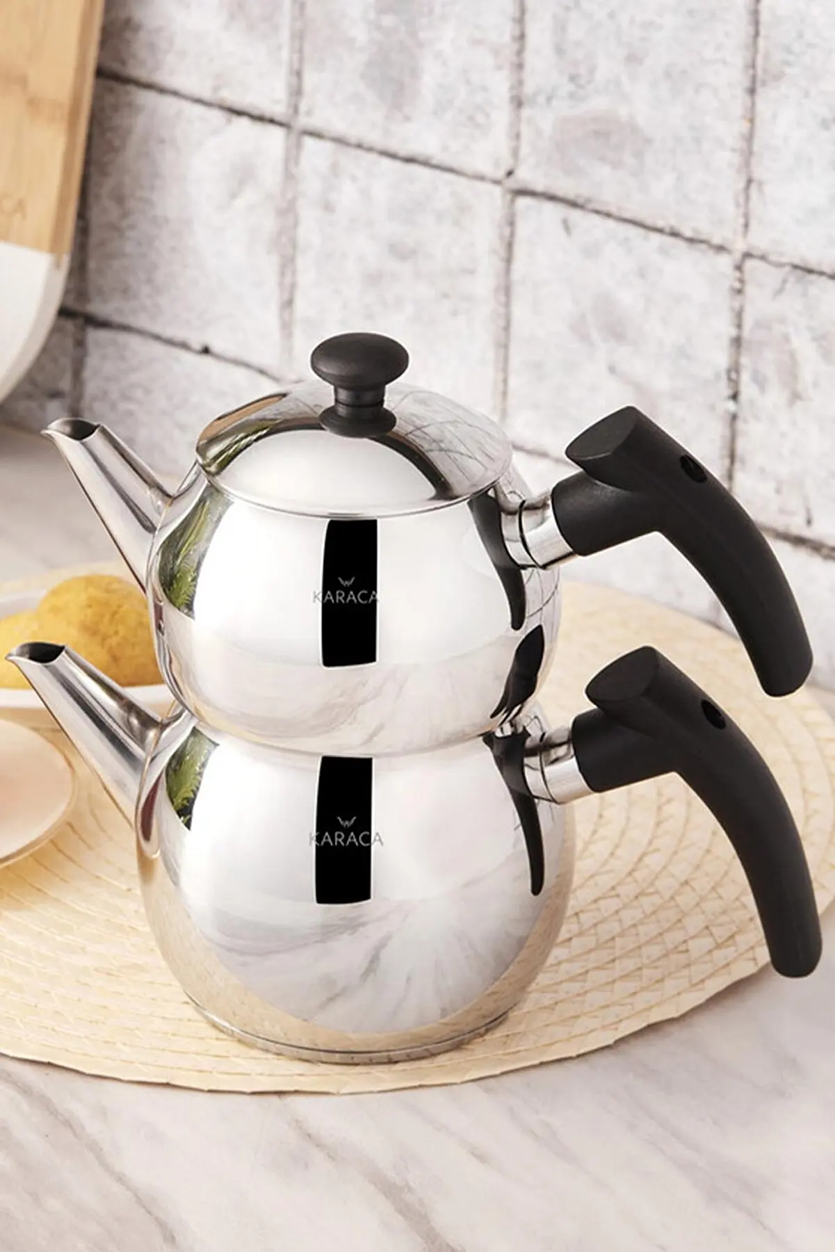 Steel mini Size high quality Black Teapot Set for 2 Persons 2022