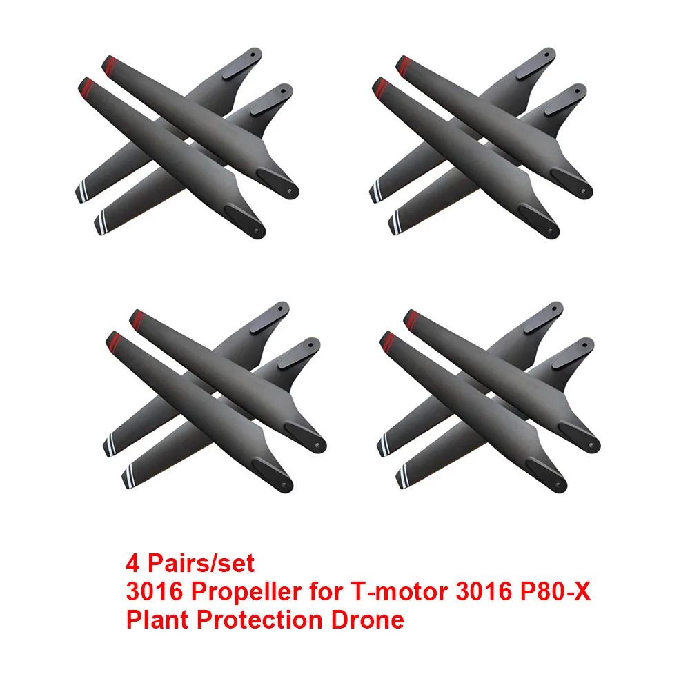 

In Stock 4 Pairs CW CCW 3016 Propeller Nylon Carbon fiber Folded Props for P80-X Plant Protection Drone Propulsion System