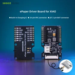 ePaper Driver Board for Seeed Studio XIAO, 24-pin FPC connector, built-in charging IC,JST 2-pin BAT connector