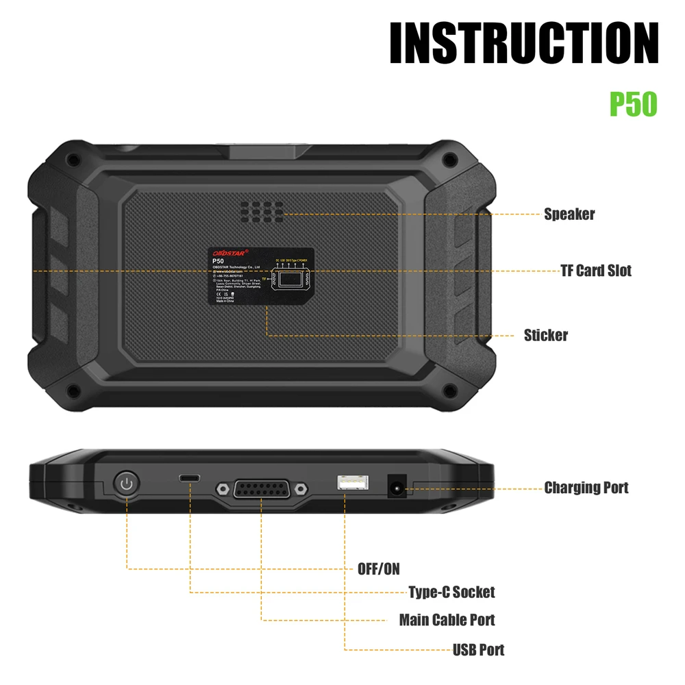 2022 NEW OBDSTAR P50 Airbag Reset + PINCODE Intelligent Airbag Reset Equipment Covers 38 Brands and Over 3000 ECU Part No.  Extr