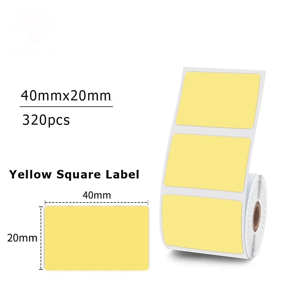 40x20MM Kompatibel mit Phomemo M110 M220 M200 Selbstklebendes Farblaser-Thermopapier, E210 P50 Detong P1 HPRT T20 MAKER