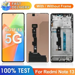 Screen Assembly for Xiaomi Redmi Note 13 2312DRAABG Lcd Display Touch Screen for Redmi Note 13 5G Screen with Frame Replacement