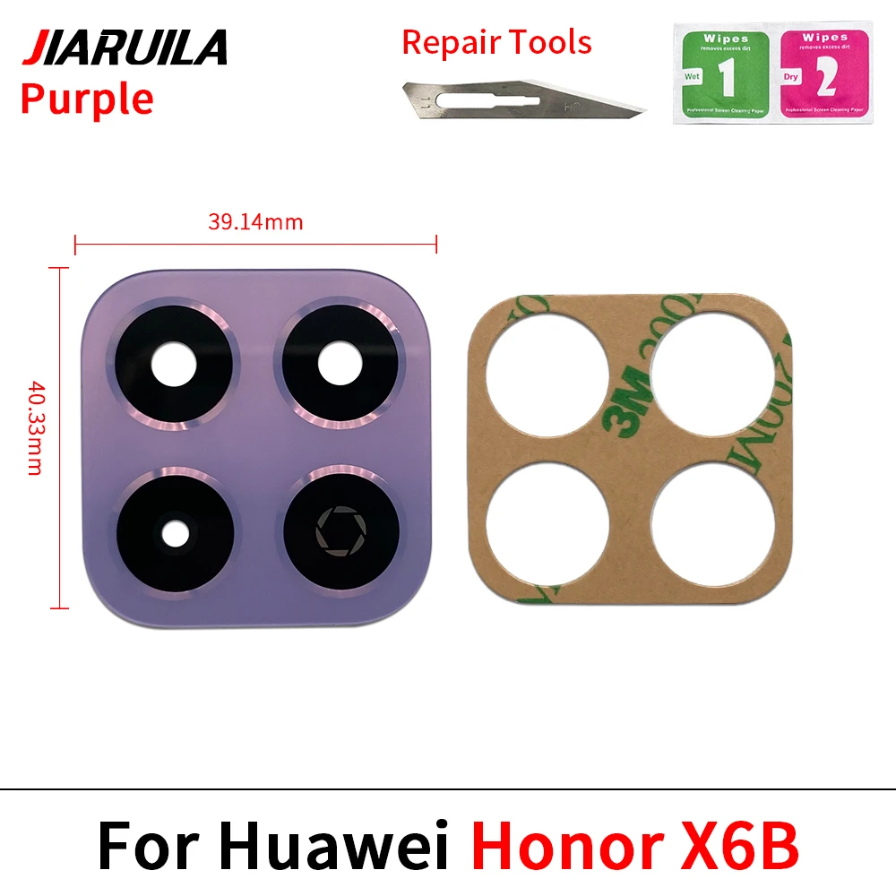 

10 set Rear Camera Glass Lens For Huawei Honor X6 X6S X6B X8 5G With Repair Tools Replacement Parts