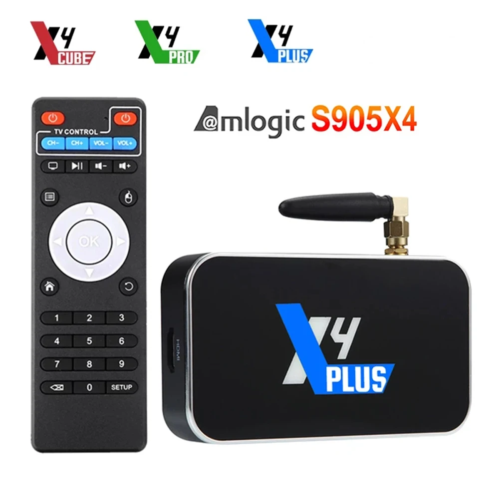 UGOOS X4 PRO TVBOX 4GB 32GB X4 PLUS Amlogic S905X4 Android 11 Smart TV Box BT4.0 1000M X4 CUBE Set Top Box 4K Media Player