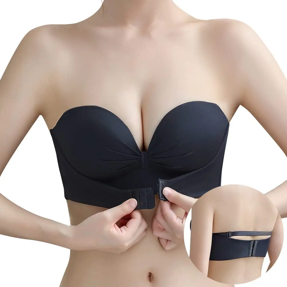 

Strapless Bra Non-Slip Measured to Hold Even When Jumping Triple Layer Anti-Slip, Painless Beautiful Breasts and Back Underarm