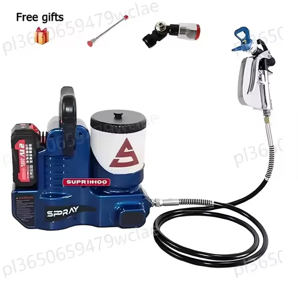Pistolet de peinture sans air 500W 1.2L 2.8KG 2200PSI, pulvérisateur électrique sans air haute efficacité, pulvérisateur de peinture portable pour intérieur, livraison directe depuis l'entrepôt en Pologne, outils domestiques portables, pistolet de peinture sans air à batterie détachable pour projets de bricolage