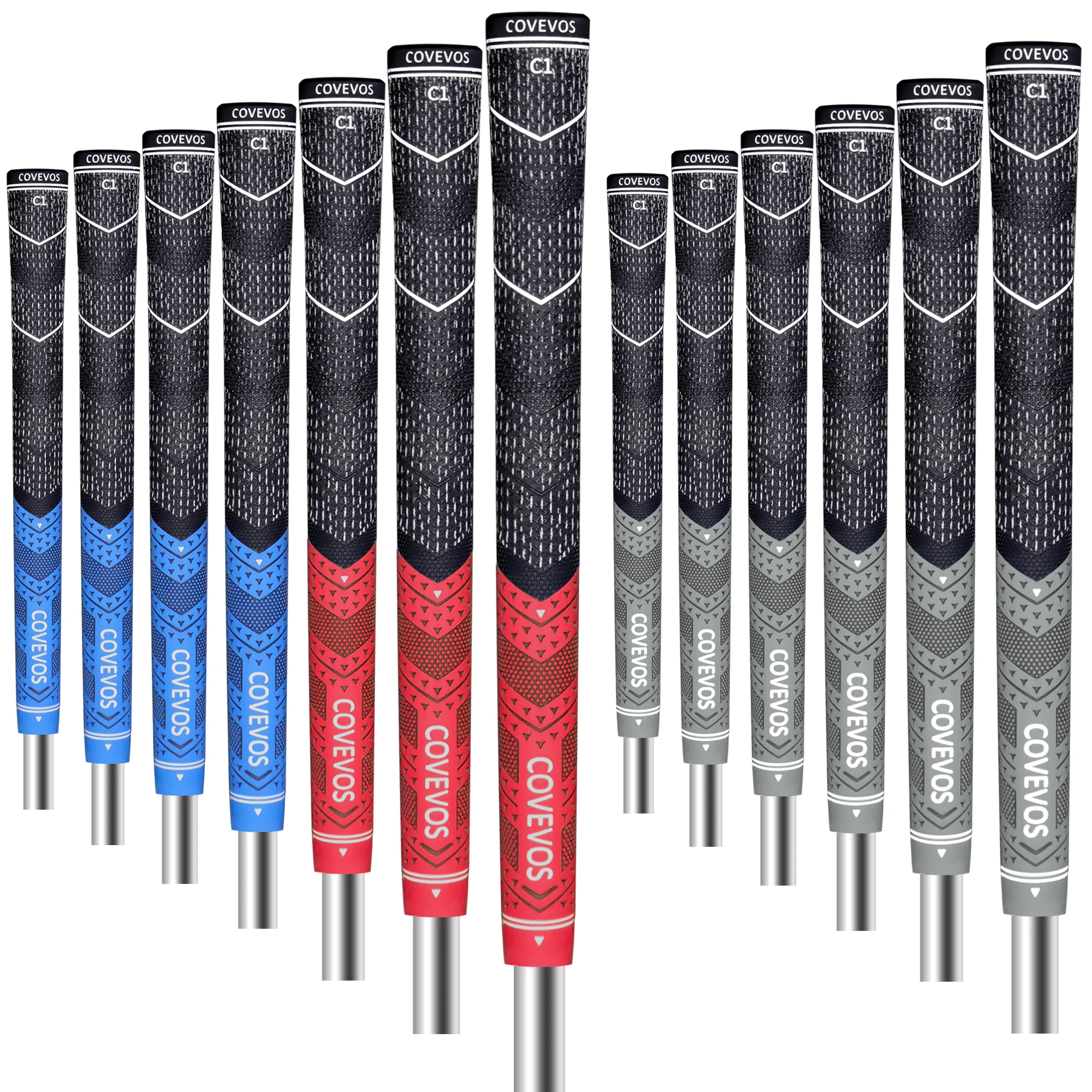 Golf all-weather non-slip grip universal irons and woods, unisex comfort and shock absorption, 13 pieces/set.