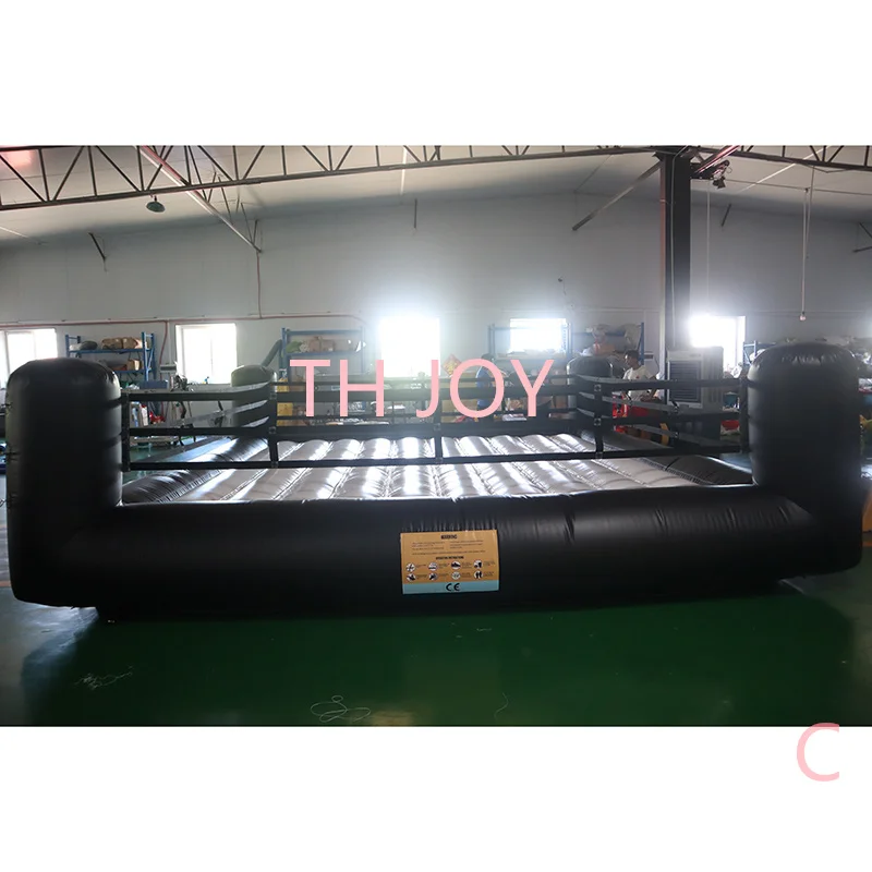 شحن جوي سريع إلى الباب، منطقة حلقة ملاكمة نطاطة تفاعلية خارجية قابلة للنفخ، لعبة مصارعة كبيرة قابلة للنفخ 5 × 5 م للبيع