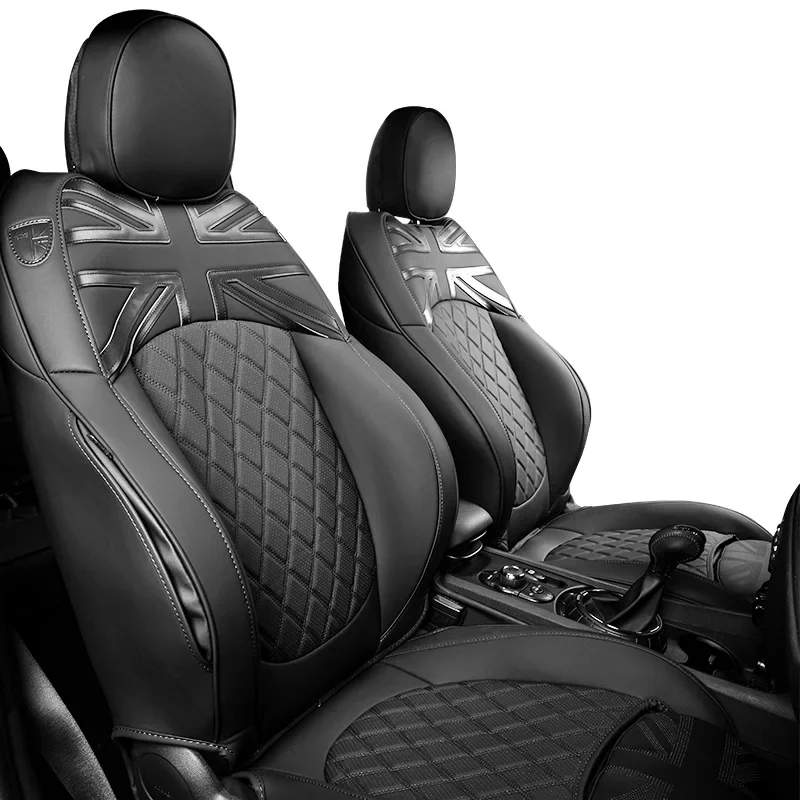 Auto Stoelhoezen Set Fit Voor Mini Cooper R50 R53 R55 R56 R57 R60 Kunstleer Auto Accessoires Voertuig Seat protector - afbeelding 2