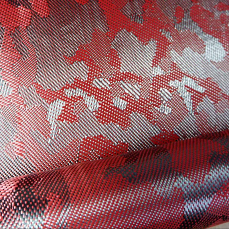 Kafu KFAC240M Color Camouflage Pattern 3K 240g Car and Motorcycle Decoration DIY Jacquard Carbon Fiber & Kevlar Mixed Fabric