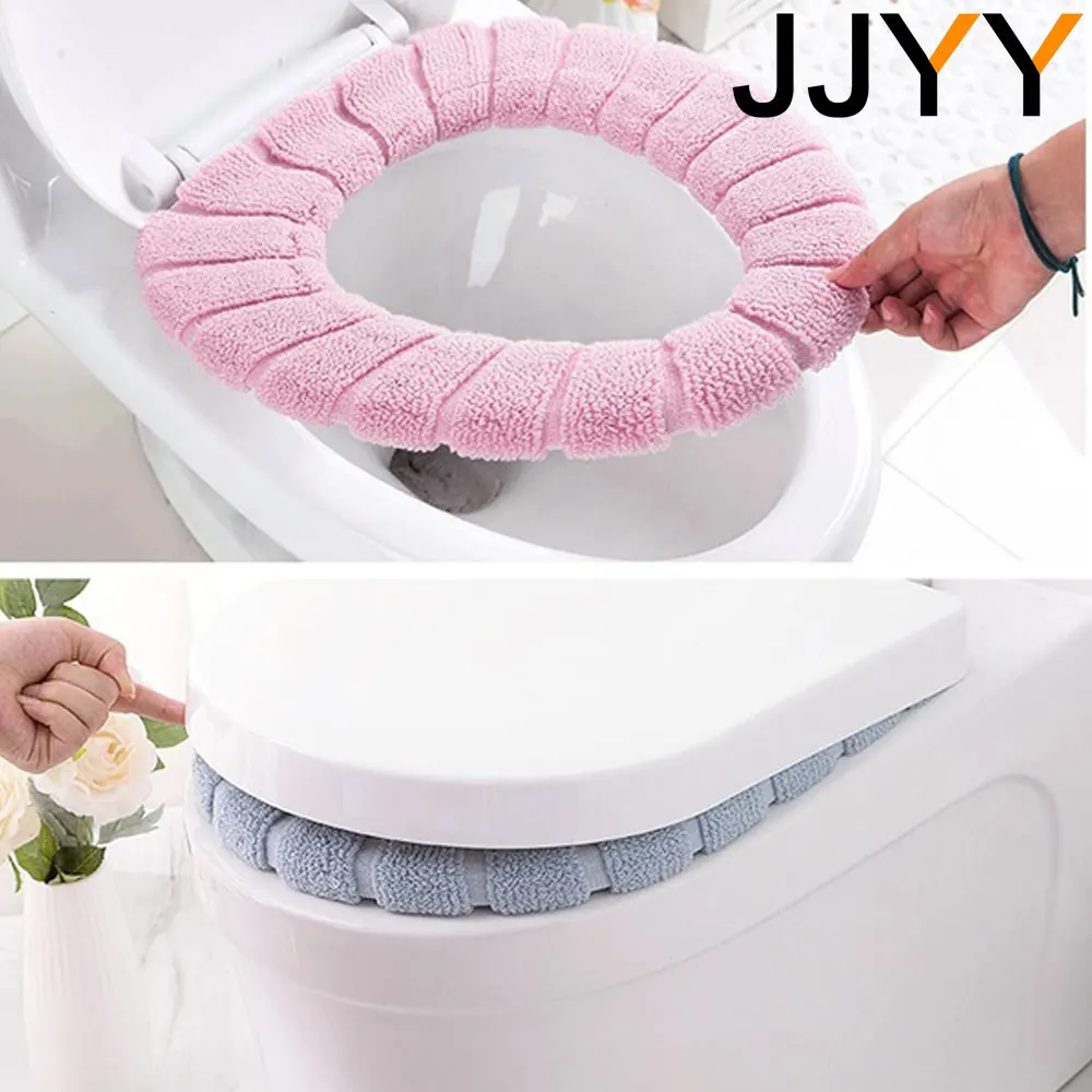 JJYY New Universal Warm Soft Washable Toilet Seat Cover Mat Closestool Toilet Lid Cover