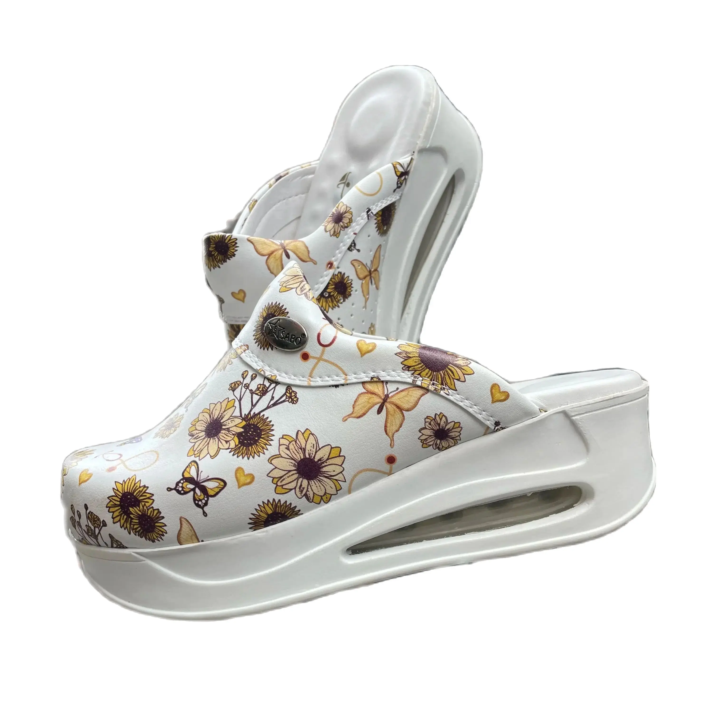 2024 New nurse clogs Medical Shoes nursing Women Orthopedic Sabo Doctor Leather Platform Chef Orthopedic Comfort Slippers