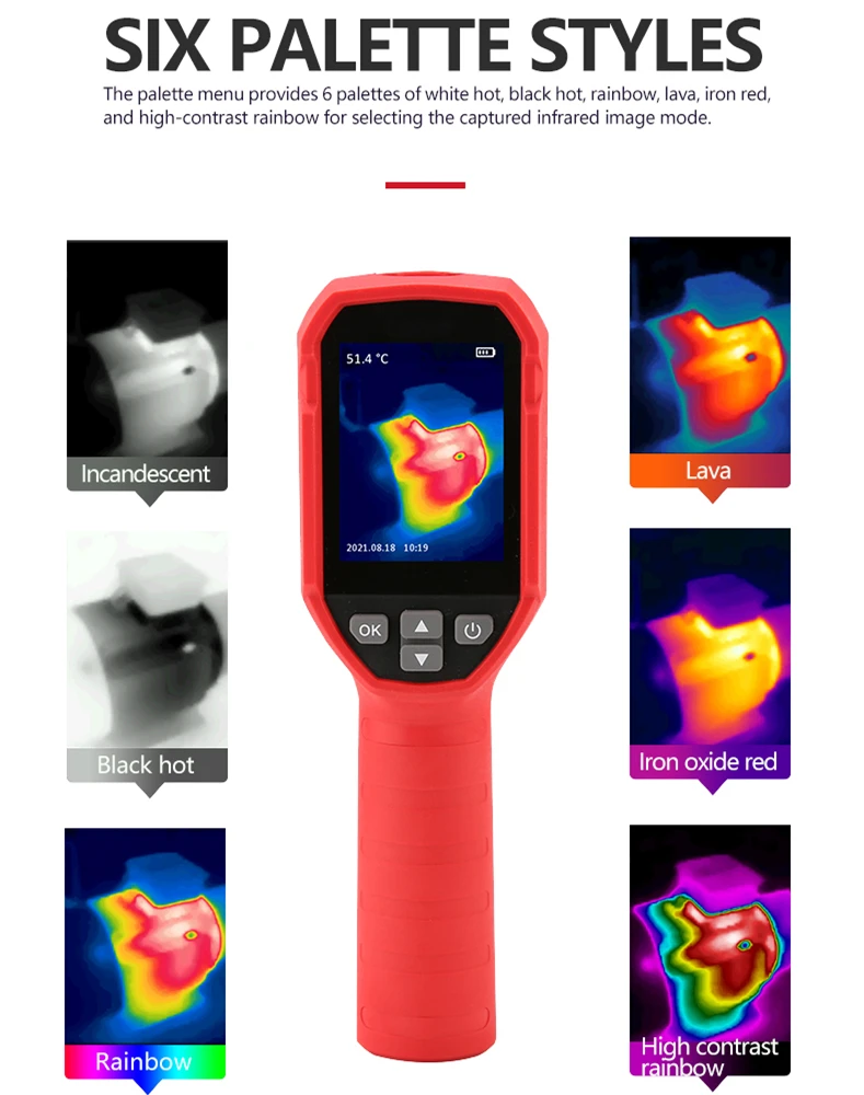 UNI-T Thermal Camera UTi712S Cost-Effective IP54/2m Drop Proof, 8H Battery, Laser, Temp Comp, Multi-Lang, for HVAC/Auto/Electric