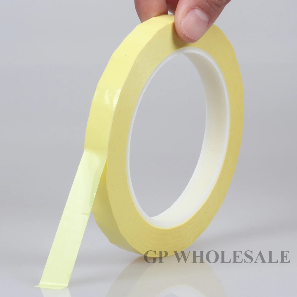 2Pcs 15mmx66M Yellow PET Mylar Tape High Temp Insulation Adhesive Tapes For Transformer Motor Battery Wraps Flame Retardant 130C