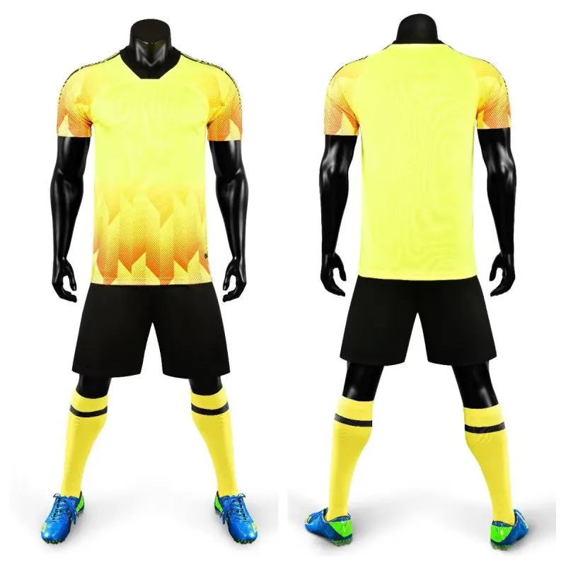 New Summer Soccer Jersey Uniform For Boys And Men 24/24 Short Sleeve Blue Yellow Red Football Shirt Custom Futsal Sportswear