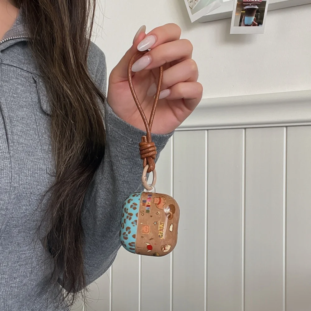 

Creative hand-painted childlike headphone protective case, suitable for AirPods 4/3/2Pro/2/4, new shock-proof protective case