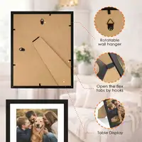 30x40cm Picture Frame Set 12x16 Inch Wooden Photo Frames 3 Pack /6 Pack Black Natural Wood Dark Brown Wall Mount Tabletop Display Home Art Decor 5