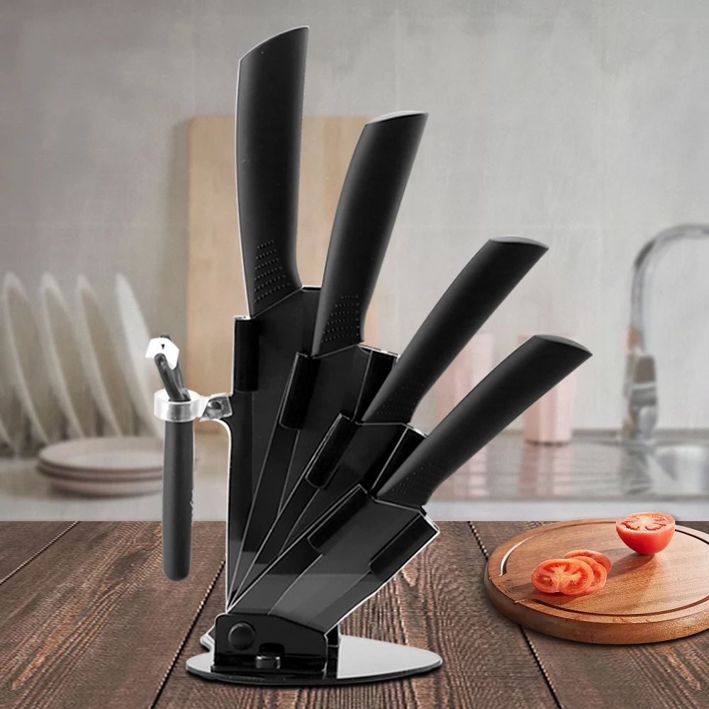 Ceramic Knives Set with Holder+Peeler 3 