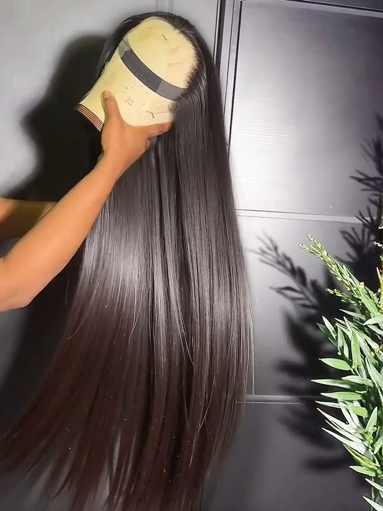 

36-дюймовые прямые парики из натуральных человеческих волос с кружевной передней частью, бразильские парики 13x4, 13x6 с HD-кружевом, парики из натуральных человеческих волос 5x5 без клея для женщин