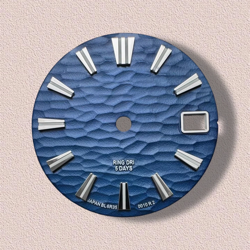 Dial Gelombang Logo GS 28.5Mm Cocok untuk Gerakan Jepang NH35/NH36 Aksesori Modifikasi Jam Tangan Berkualitas Tinggi Bercahaya Hijau