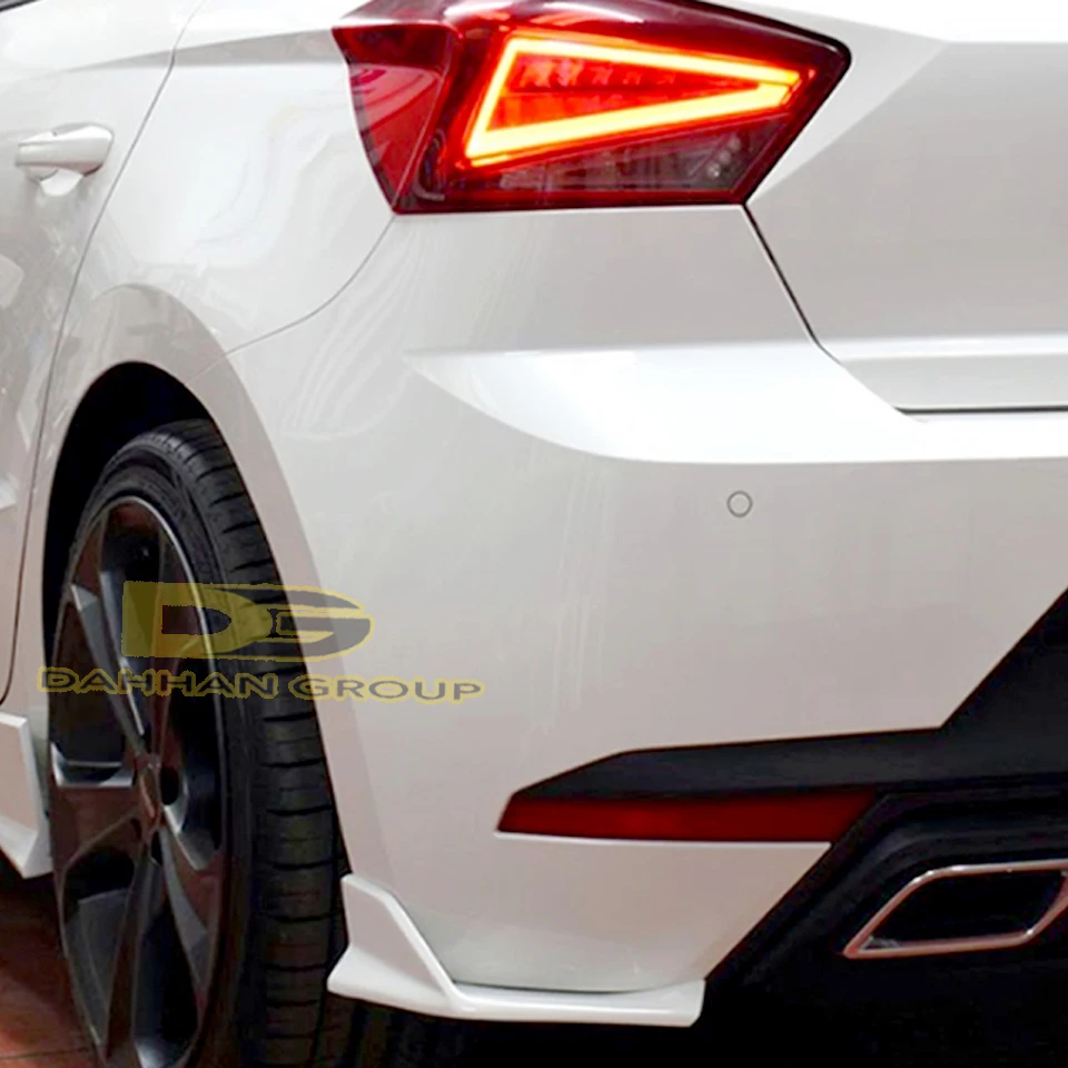 Seat Ibiza MK5 2017 - up Lenz Design Parachoques Trasero Esquinas Aletas Juego izquierdo y derecho Plástico negro brillante FR Cupra Sport Bodykit