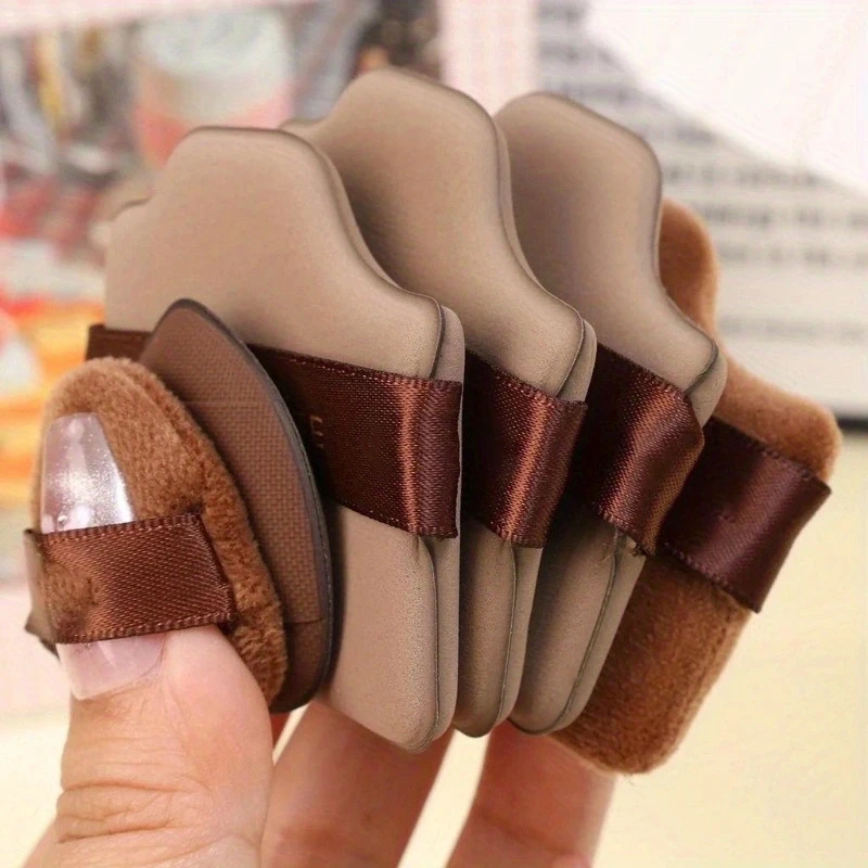 6-piece set of dry and wet powder puffs, dual-use makeup tools, mini thumb powder puff, non-stick foundation and concealer